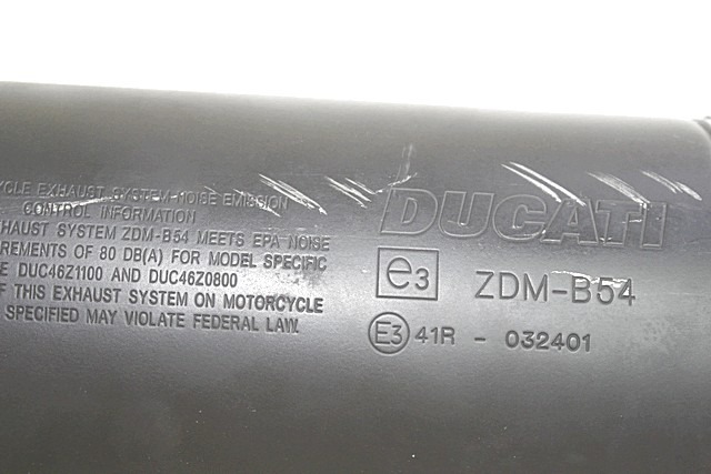 SILENZIATORE DI SCARICO SINISTRA DUCATI HYPERMOTARD 796 (2010) 574.1.105.2A LEFT EXHAUST SILENCER CON GRAFFI