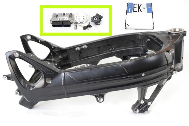 TELAIO CON DOCUMENTI E KIT CHIAVI ACCENSIONE BMW F 800 R K73 2005 - 2019 46517678665 13618562426 FRAME WITH ECU KEYS KIT