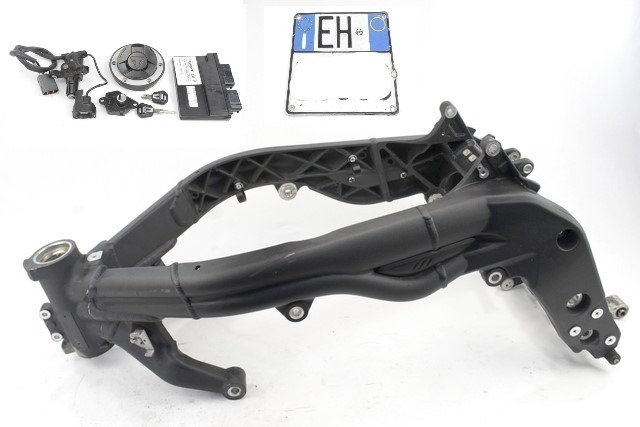 TELAIO CON DOCUMENTI E KIT CHIAVI ACCENSIONE TRIUMPH TIGER SPORT 1050 2016 - 2019 T2076610 T1290232 FRAME WITH ECU KIT DANNEGGIATO 