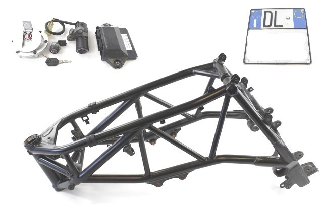 KTM 990 SUPER DUKE 6110300120033 61041031100 TELAIO CON DOCUMENTI E KIT CHIAVE ACCENSIONE  07 - 11 FRAME WITH ECU KEY KIY