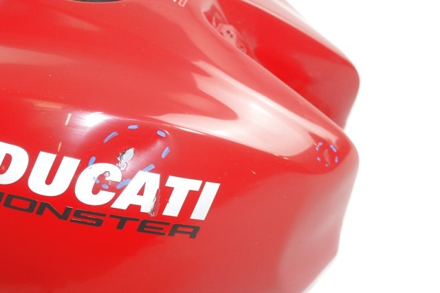 DUCATI MONSTER 797 58612571A SERBATOIO BENZINA 17 - 18 FUEL TANK CON GRAFFI E AMMACCATURE