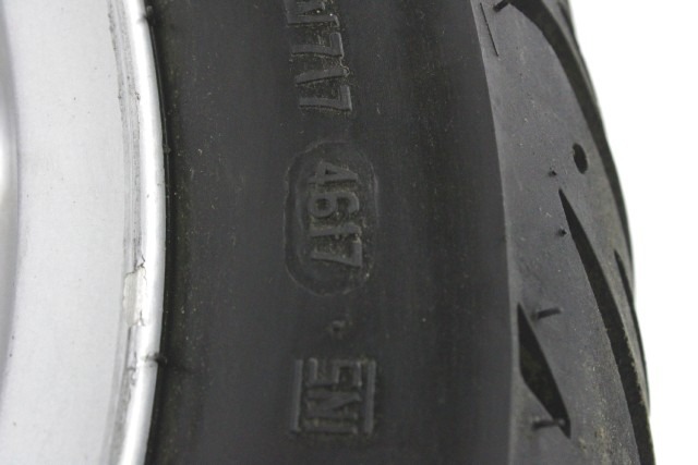 APRILIA SCARABEO 250 598498 CERCHIO RUOTA POSTERIORE 14X3.50 06 - 11 REAR WHEEL LEGGERI SEGNI DI USURA PNEUMATICO OK