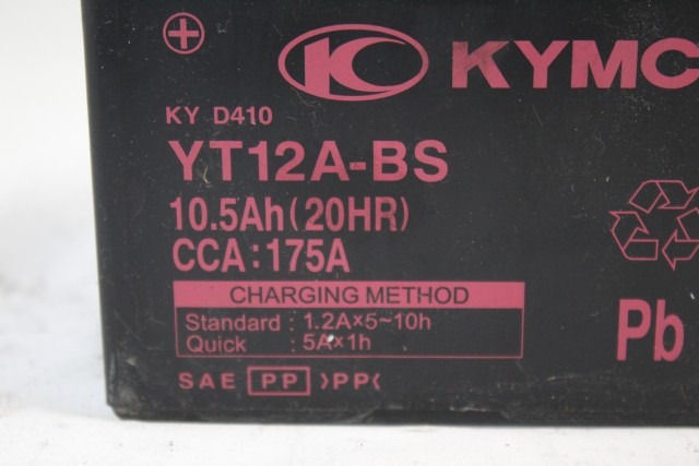 BATTERIA SCOOTER KYMCO YT12A-BS 12V 10.5AH 175A BATTERY