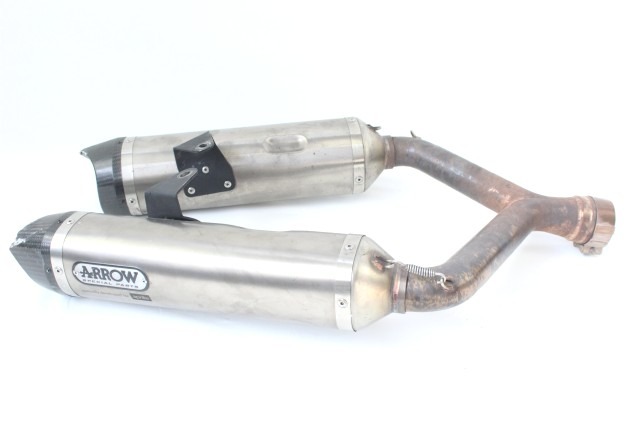 APRILIA DORSODURO 750 71907AK SCARICO SILENZIATORI ARROW AFTERMARKET 09 - 17 ARROW MUFFLER CARBONIO FONDELLI DANNEGGIATO