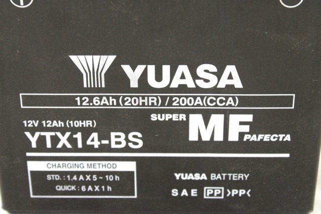 BATTERIA MOTO YUASA YTX14-BS 12V 12AH 200CCA BATTERY