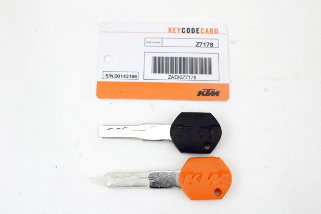 KTM 1050 ADVENTURE 61341031100 60311066100 15 KIT CHIAVI ECU ACCENSIONE 15 - 16 ECU LOCKS KEYS KIT