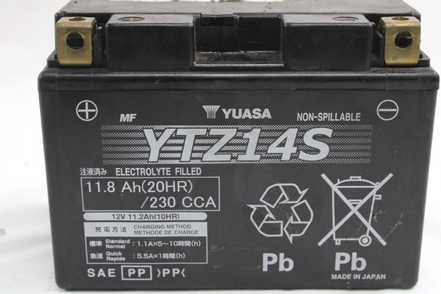 BATTERIA MOTO YUASA YTZ14S 12V 12AH 230CCA BATTERY