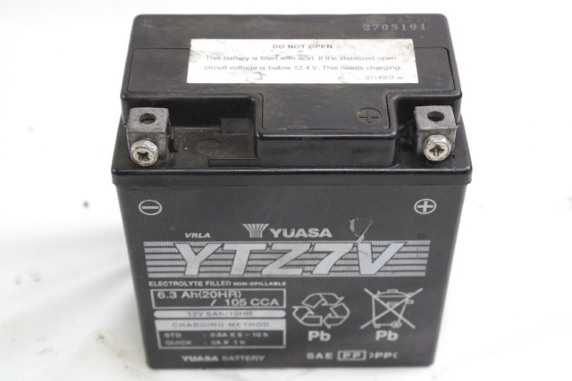 BATTERIA MOTO YUASA YTZ7V 12V 6.3AH 105CCA BATTERY