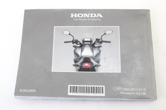 HONDA NC 700 X 1050201301D MANUALE USO E MANUTENZIONE RC63 12 - 13 OWNER'S MANUAL