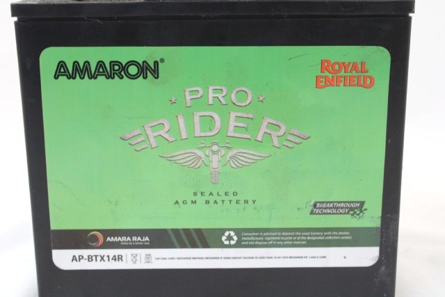 BATTERIA MOTO ROYAL ENFIELD AMARON PRO RIDER AP-BTX14R 12V 12AH 10HR BATTERY